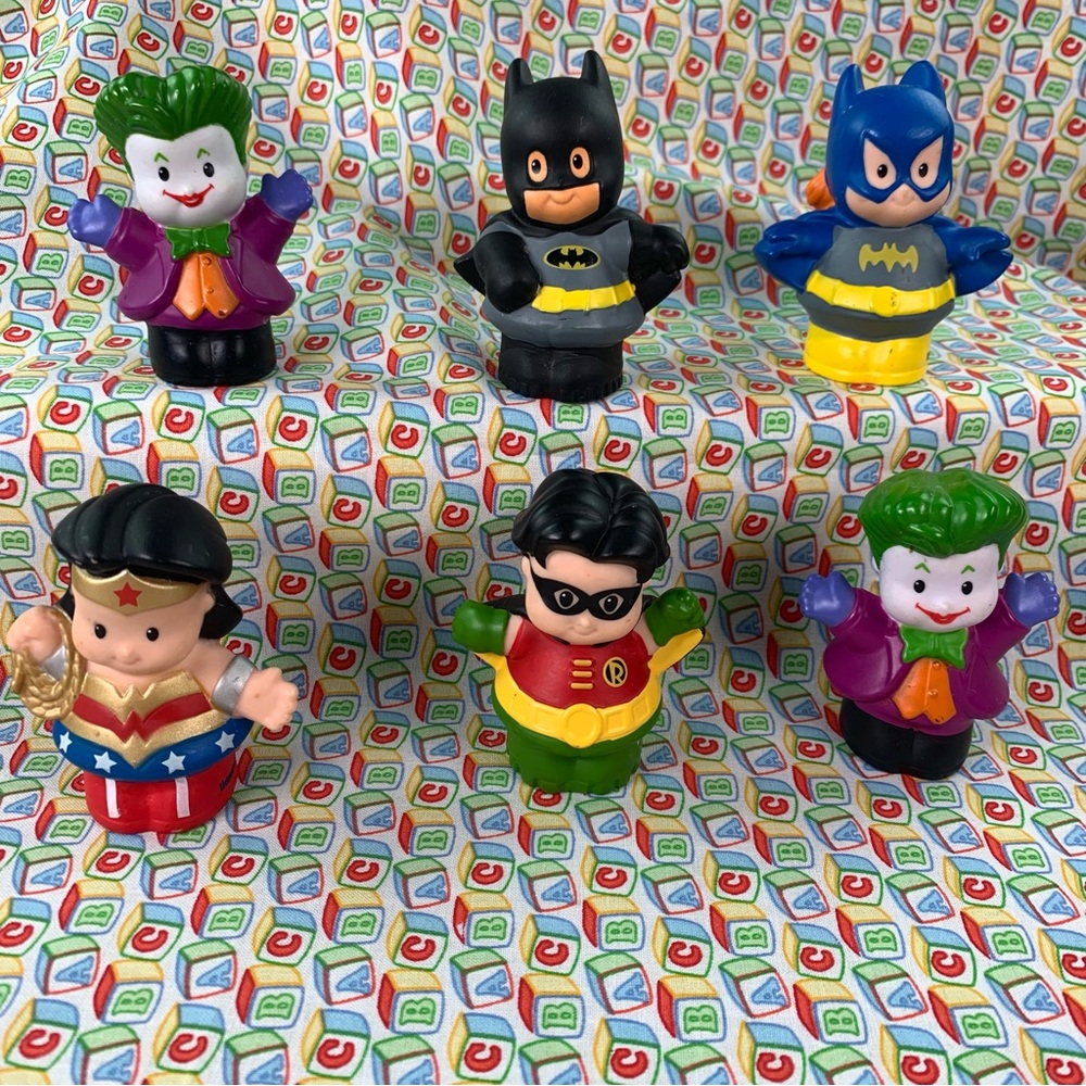 Little People DC Superhero and Villain Action Figures.